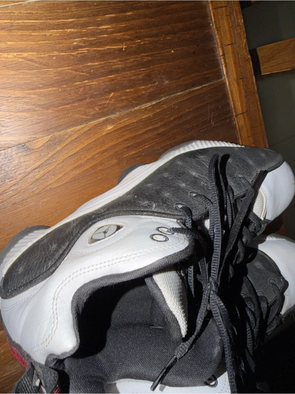 Jordan Men's Black and White High-Top Basketball Sneakers